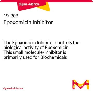 Epoxomicin Inhibitor The Epoxomicin Inhibitor controls the biological activity of Epoxomicin. This small molecule/inhibitor is primarily used for Biochemicals applications.