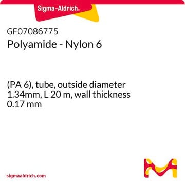 Polyamide - Nylon 6 (PA 6), tube, outside diameter 1.34mm, L 20&#160;m, wall thickness 0.17&#160;mm