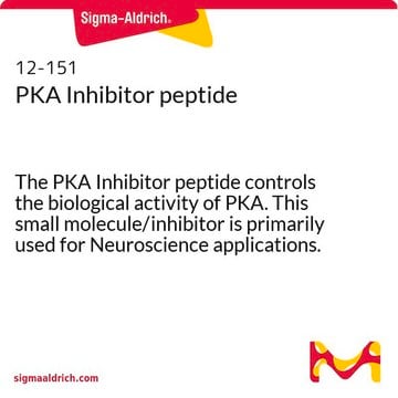 PKA Inhibitor peptide The PKA Inhibitor peptide controls the biological activity of PKA. This small molecule/inhibitor is primarily used for Neuroscience applications.