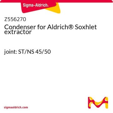 Condenser for Aldrich&#174; Soxhlet extractor joint: ST/NS 45/50