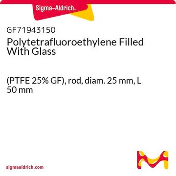 Polytetrafluoroethylene Filled With Glass (PTFE 25% GF), rod, diam. 25&#160;mm, L 50&#160;mm