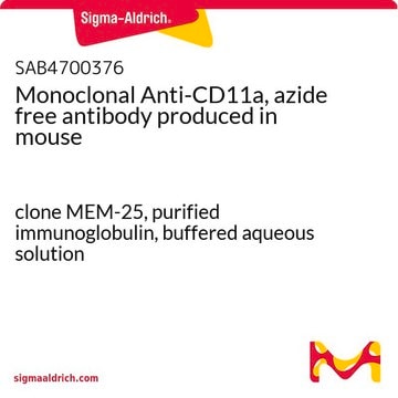 Monoclonal Anti-CD11a, azide free antibody produced in mouse clone MEM-25, purified immunoglobulin, buffered aqueous solution