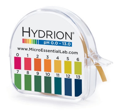 Hydrion&#174; Insta-Check&#174; 0-13 pH test paper L × W 15&#160;ft × 7/32&#160;in.