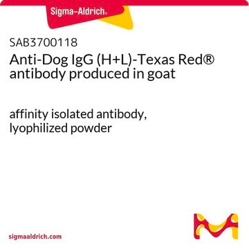 Anti-Dog IgG (H+L)-Texas Red&#174; antibody produced in goat affinity isolated antibody, lyophilized powder