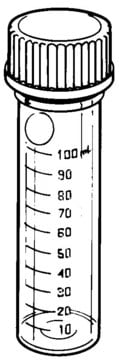 Pyrex&#174; hybridization tubes, graduated with screw cap I.D. × L 35&#160;mm × 150&#160;mm