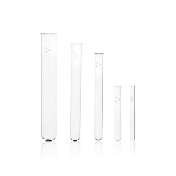 DURAN&#174; test tube borosilicate glass, tube capacity (18&#160;mL), beaded rim, tube diam. (16&#160;mm) , External Thread