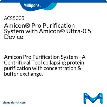 Amicon&#174; Pro Purification System with Amicon&#174; Ultra-0.5 Device Amicon Pro Purification System - A Centrifugal Tool collapsing protein purification with concentration &amp; buffer exchange.