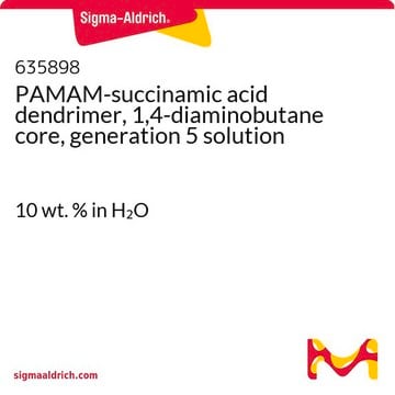 PAMAM-succinamic acid dendrimer, 1,4-diaminobutane core, generation 5 solution 10&#160;wt. % in H2O