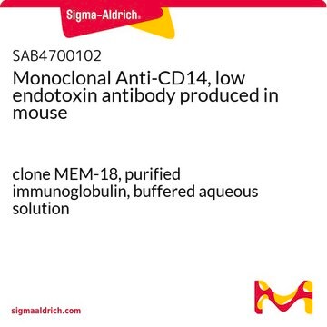 Monoclonal Anti-CD14, low endotoxin antibody produced in mouse clone MEM-18, purified immunoglobulin, buffered aqueous solution