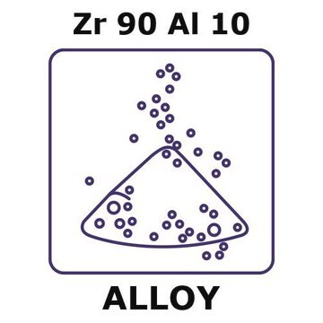 Zirconium-aluminum alloy, Zr90Al10 powder, 45micron max. particle size, alloy pre-cursor, 200g