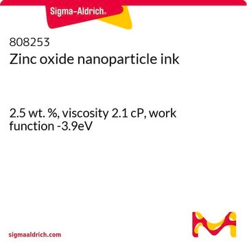 氧化锌纳米颗粒油墨 2.5 wt. %, viscosity 2.1 cP, work function -3.9eV