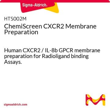 ChemiScreen CXCR2 Membrane Preparation Human CXCR2 / IL-8b GPCR membrane preparation for Radioligand binding Assays.