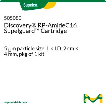 Cartucho Discovery&#174; RP-AmideC16 Supelguard 5&#160;&#956;m particle size, L × I.D. 2&#160;cm × 4&#160;mm, pkg of 1&#160;kit