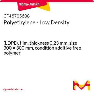 Polyethylene - Low Density (LDPE), film, thickness 0.23&#160;mm, size 300 × 300&#160;mm, condition additive free polymer