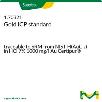 ICP-Standard für Gold traceable to SRM from NIST H(AuCl&#8324;) in HCl 7% 1000 mg/l Au Certipur&#174;