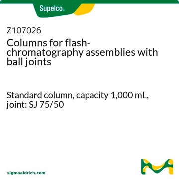 Columns for flash-chromatography assemblies with ball joints Standard column, capacity 1,000&#160;mL, joint: SJ 75/50