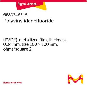 Polyvinylidenefluoride (PVDF), metallized film, thickness 0.04&#160;mm, size 100 × 100&#160;mm, ohms/square 2