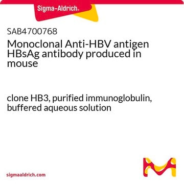 单克隆抗-HBV抗原HBsAg 小鼠抗 clone HB3, purified immunoglobulin, buffered aqueous solution