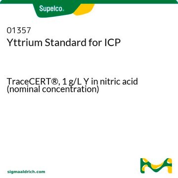 Yttrium Standard for ICP TraceCERT&#174;, 1&#160;g/L Y in nitric acid (nominal concentration)