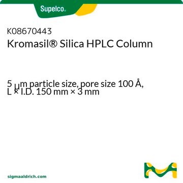 Kromasil&#174; Silica HPLC Column 5&#160;&#956;m particle size, pore size 100&#160;Å, L × I.D. 150&#160;mm × 3&#160;mm