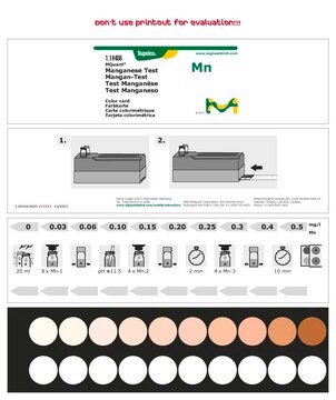 锰测试 colorimetric, 0.03-0.5&#160;mg/L (Mn), for use with MCOLORTEST&#174;