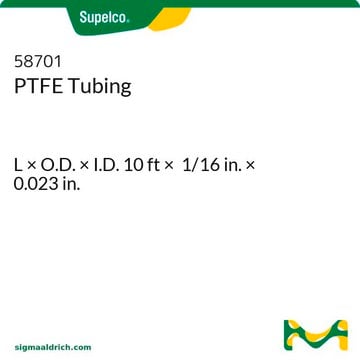 Tubo de PTFE L × O.D. × I.D. 10&#160;ft × 1/16&#160;in. × 0.023&#160;in.