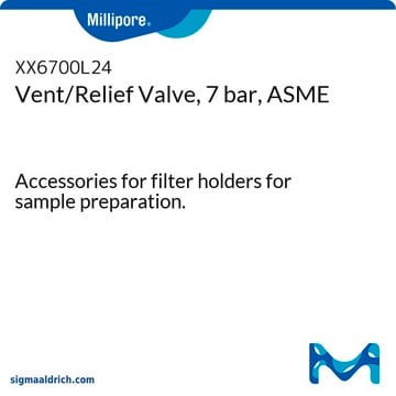 Vent/Relief Valve, 7 bar, ASME Accessories for filter holders for sample preparation.