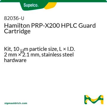 Hamilton PRP-X200 HPLC Guard Cartridge Kit, 10&#160;&#956;m particle size, L × I.D. 2&#160;mm × 2.1&#160;mm, stainless steel hardware