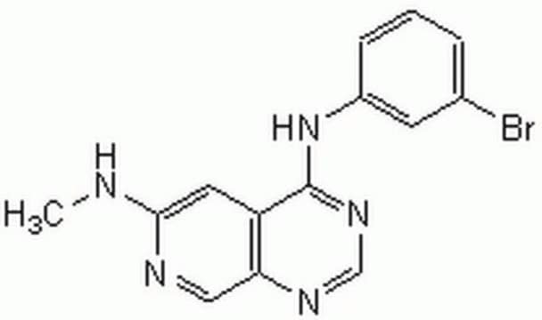 PD 158780 A potent, cell-permeable, reversible, ATP-competitive inhibitor of the EGFR tyrosine kinase activity (IC&#8325;&#8320; = 8 pM).