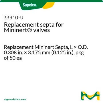 Septa de rechange pour vannes Mininert&#174; Replacement Mininert Septa, L × O.D. 0.308&#160;in. × 3.175&#160;mm (0.125&#160;in.), pkg of 50&#160;ea