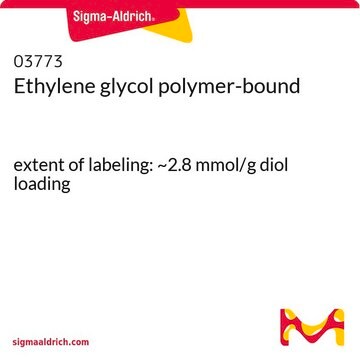 Ethylene glycol polymer-bound extent of labeling: ~2.8&#160;mmol/g diol loading