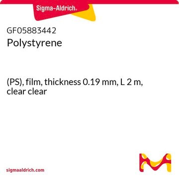 Polystyrene (PS), film, thickness 0.19&#160;mm, L 2&#160;m, clear clear