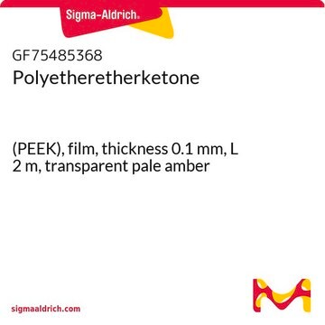 Polyetheretherketone (PEEK), film, thickness 0.1&#160;mm, L 2&#160;m, transparent pale amber