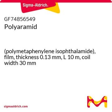 Polyaramid (polymetaphenylene isophthalamide), film, thickness 0.13&#160;mm, L 10&#160;m, coil width 30&#160;mm