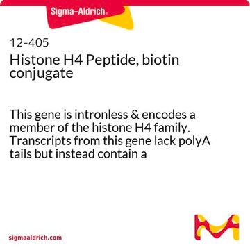 Peptide histone&nbsp;H4, conjugué à la biotine This gene is intronless &amp; encodes a member of the histone H4 family. Transcripts from this gene lack polyA tails but instead contain a palindromic termination element.