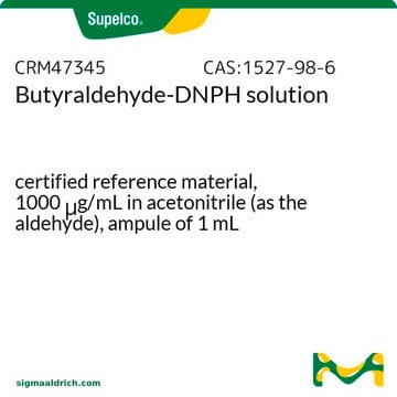 Butyraldéhyde-2,4-dinitrophénylhydrazone solution certified reference material, 1000&#160;&#956;g/mL in acetonitrile (as the aldehyde), ampule of 1&#160;mL