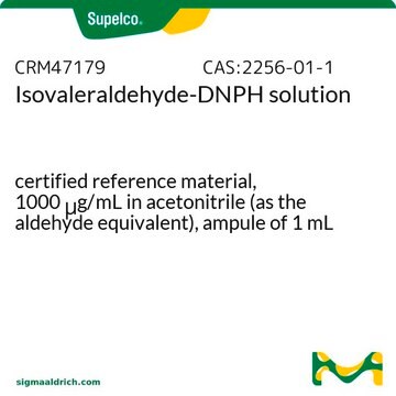 Isovaleraldehyde-DNPH solution certified reference material, 1000&#160;&#956;g/mL in acetonitrile (as the aldehyde equivalent), ampule of 1&#160;mL