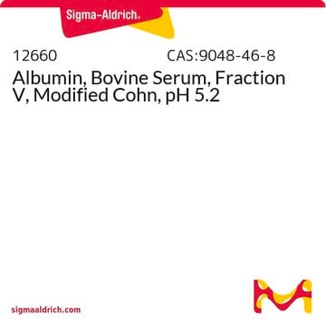 Albumin, Bovine Serum, Fraction V, Modified Cohn, pH 5.2