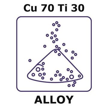 Copper-titanium alloy, Cu70Ti30 powder, 45micron max. particle size, alloy pre-cursor, 200g