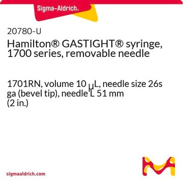 Seringue Hamilton&#174;, GASTIGHT&#174; série&nbsp;1700, aiguille amovible 1701RN, volume 10&#160;&#956;L, needle size 26s ga (bevel tip), needle L 51&#160;mm (2&#160;in.)