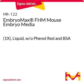 EmbryoMax&#174; FHM Mouse Embryo Media (1X), Liquid, w/o Phenol Red and BSA