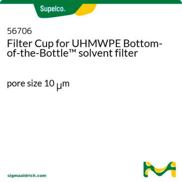 Bottom-of-the-bottle filter/sparger pore size 10&#160;&#956;m