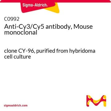 Monoclonal Anti-Cy3/Cy5 antibody produced in mouse clone CY-96, purified from hybridoma cell culture