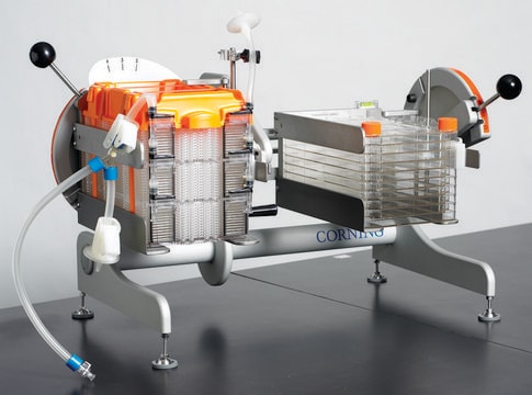 Corning&#174; HYPERStack&#174; stainless steel manipulator accommodates both HYPERStack-36 and CellSTACK-10 vessels