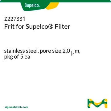 Frita para filtro Supelco&#174; stainless steel, pore size 2.0&#160;&#956;m, pkg of 5&#160;ea