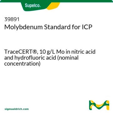 Molybdenum Standard for ICP TraceCERT&#174;, 10&#160;g/L Mo in nitric acid and hydrofluoric acid (nominal concentration)