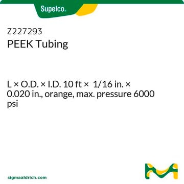 Tube PEEK L × O.D. × I.D. 10&#160;ft × 1/16&#160;in. × 0.020&#160;in., orange, max. pressure 6000 psi