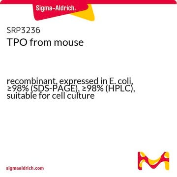 TPO from mouse recombinant, expressed in E. coli, &#8805;98% (SDS-PAGE), &#8805;98% (HPLC), suitable for cell culture