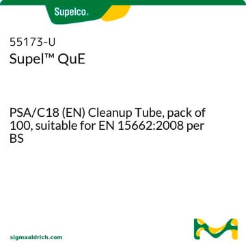 Supel&#8482; QuE PSA/C18 (EN) Cleanup Tube, pack of 100, suitable for EN 15662:2008 per BS