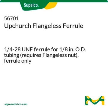 Upchurch 无凸缘密封圈 1/4-28 UNF ferrule for 1/8 in. O.D. tubing (requires Flangeless nut), ferrule only